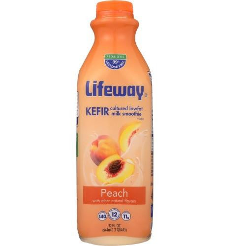 Lifeway Low Fat Peach, 32 Oz (Pack of 6)