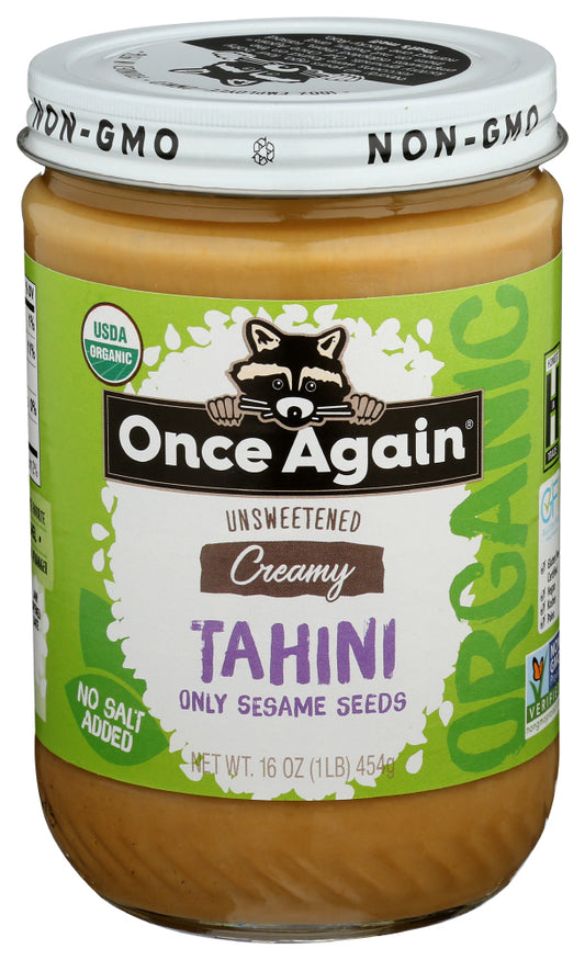 Once Again Organic Sesame Tahini 16 oz, (Pack of 6)