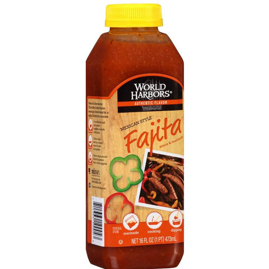 World Harbors Mexican Style Fajita Sauce, 16 OZ (Pack of 6)