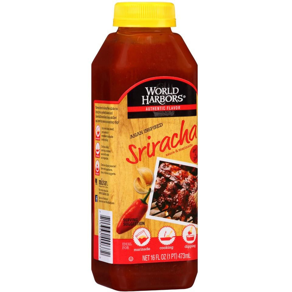 World Harbors Sriracha Hot & Spicy Asian Inspired Sauce, 16 Oz (Pack of 6)