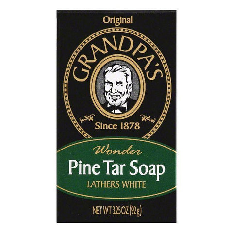 Grandpas Original Wonder Pine Tar Soap, 3.25 OZ (Pack of 5)