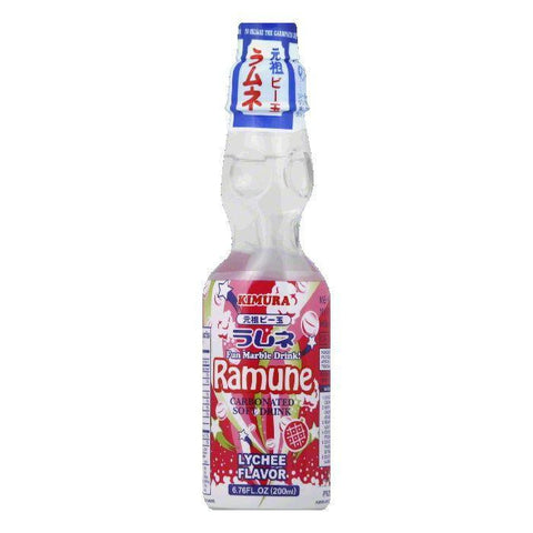 Kimura Lychee Flavor Carbonated Soft Drink, 6.76 Oz (Pack of 18)