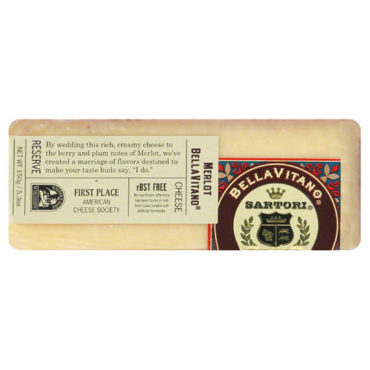 Sartori Merlot BellaVitano Cheese, 5.3 Oz (Pack of 12)