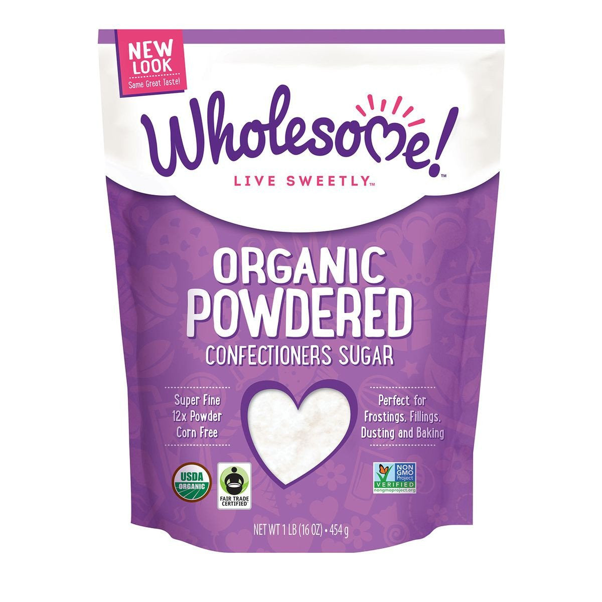 Wholesome Sweeteners Organic Powdered Sugar, 16 Oz (Pack of 6)
