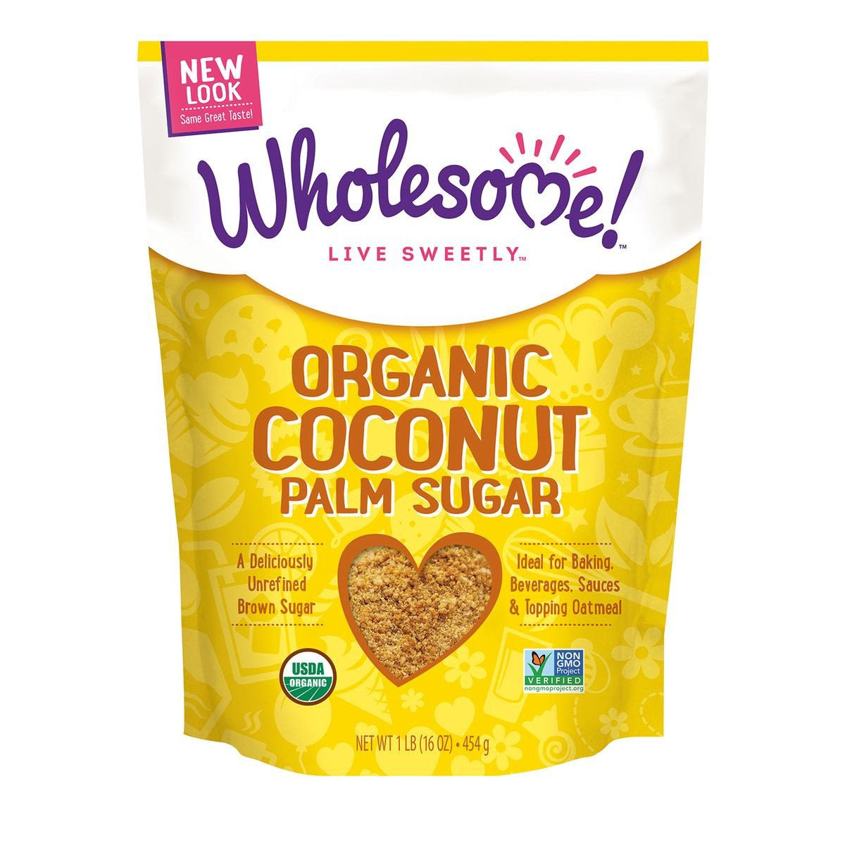 Wholesome Sweeteners Organic Coconut Palm Sugar, 1 Lb (Pack of 6)