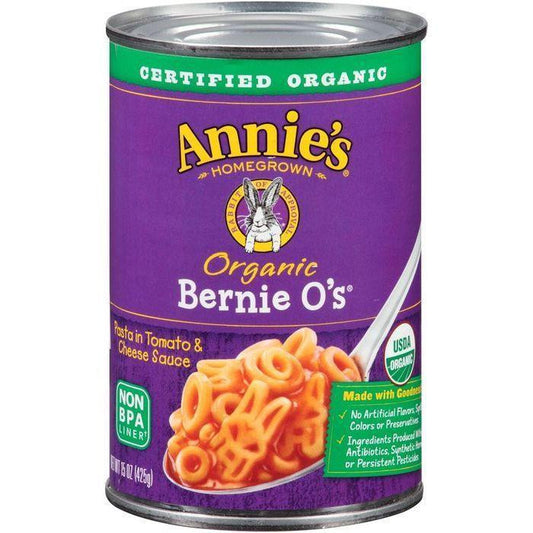 Annie's Homegrown Organic Bernie O's Pasta in Tomato & Cheese Sauce 15 Oz (Pack of 12)