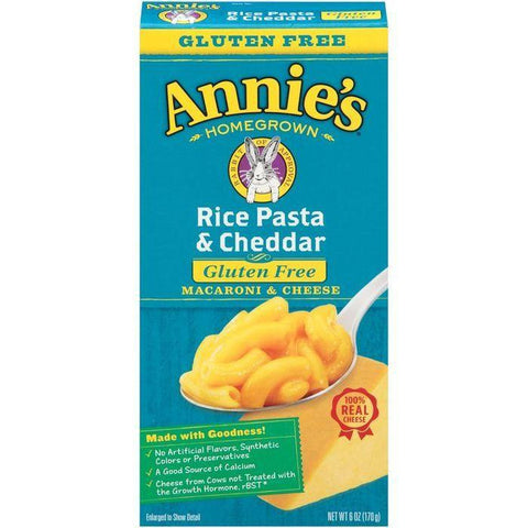 Annie's Homegrown Rice Pasta & Cheddar Macaroni & Cheese 6 Oz (Pack of 12)