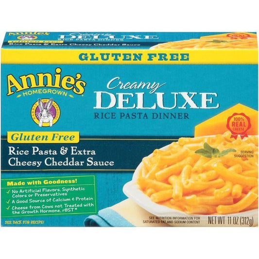 Annie's Homegrown Creamy Deluxe Rice Pasta & Extra Cheesy Cheddar Sauce Dinner 11 Oz (Pack of 12)