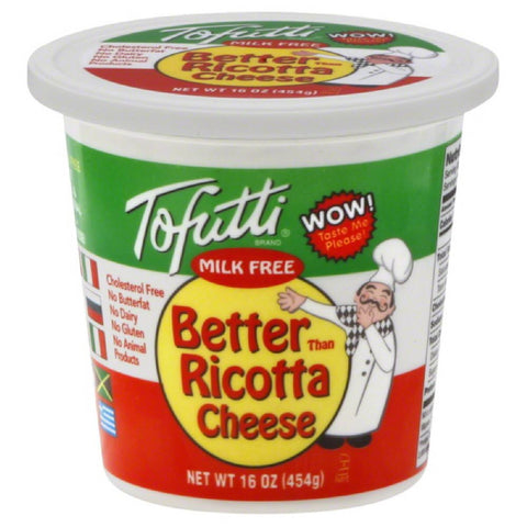 Tofutti Milk Free Better Than Ricotta Cheese, 16 Oz (Pack of 12)