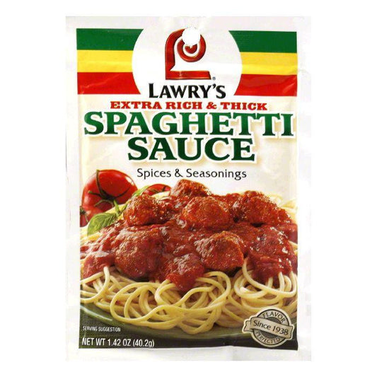 Lawry's Lawrys Spices & Seasonings Extra Rich & Thick Spaghetti Sauce, 1.5 OZ (Pack of 12)