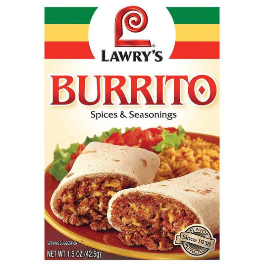 Dry Seasoning Burrito Lawry's Spices & Seasonings 1.5 Oz Packet (Pack of 12)