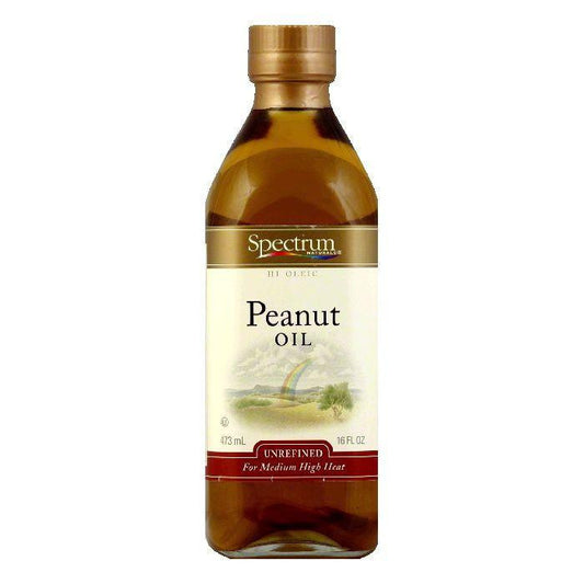 Spectrum Unrefined Peanut Oil, 16 FO (Pack of 6)