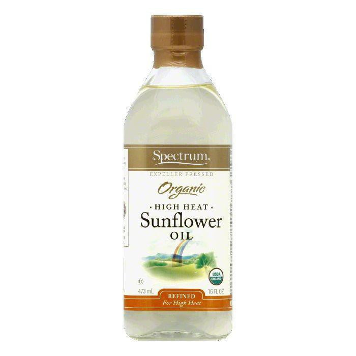 Spectrum Organic Semi Refined Sunflower High Oleic Oil, 16 OZ (Pack of 6)