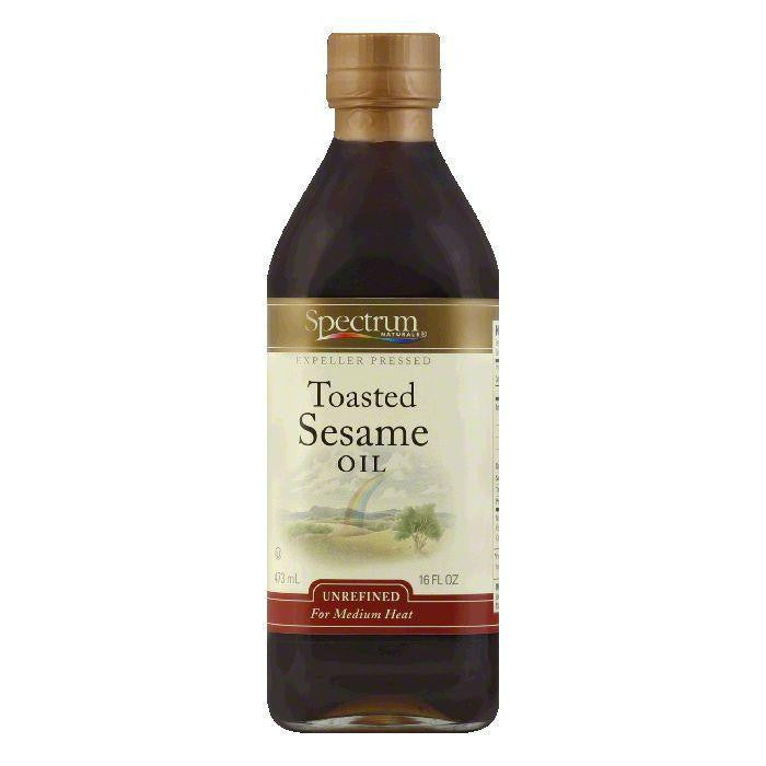 Spectrum Unrefined Toasted Sesame Oil, 16 OZ (Pack of 6)