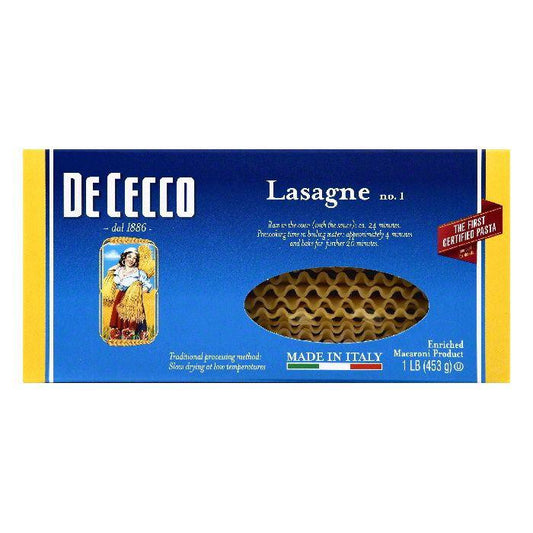 De Cecco No. 1 Lasagne, 1 lb (Pack of 12)
