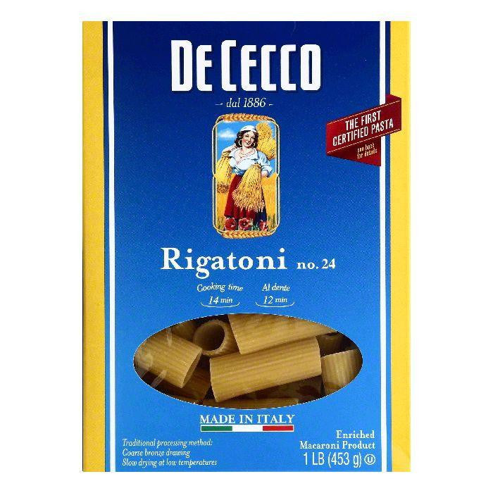 De Cecco No. 24 Rigatoni, 1 lb (Pack of 12)