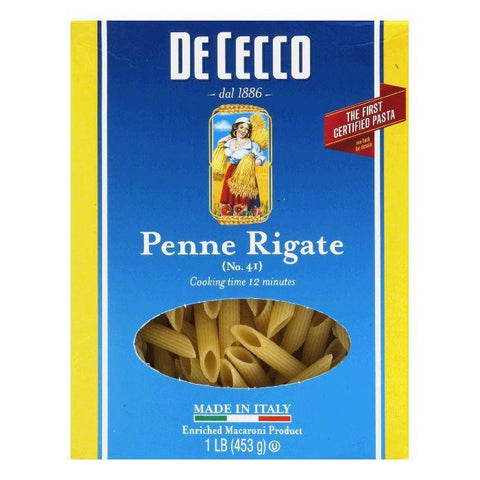 DeCecco Pasta Penne Rigate, 16 OZ (Pack of 12)