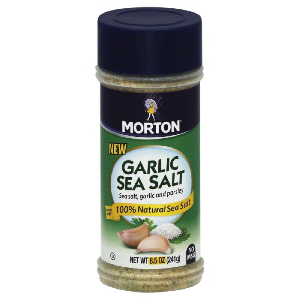 Morton Garlic Sea Salt, 8.5 Oz (Pack of 12)