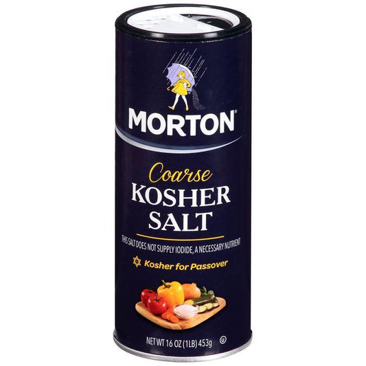 Morton Coarse Kosher Salt 16 Oz Shaker (Pack of 12)