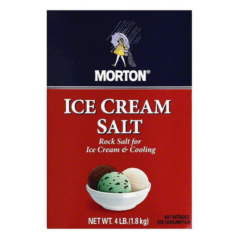 Morton Rock Salt / Ice Cream Salt, 4 LB (Pack of 8)