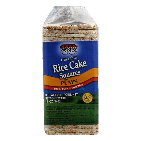 Paskesz Joray Rice Cake Squares Plain Thin, 4.9 OZ (Pack of 12)