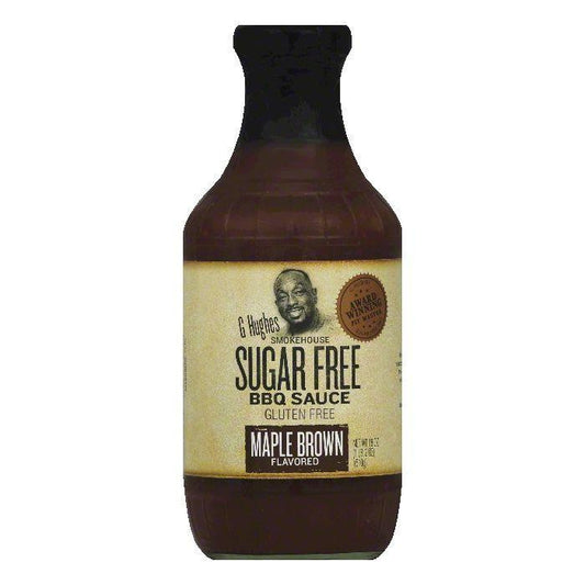 G Hughes Smokehouse Maple Brown Flavored Sugar Free BBQ Sauce, 18 Oz (Pack of 6)