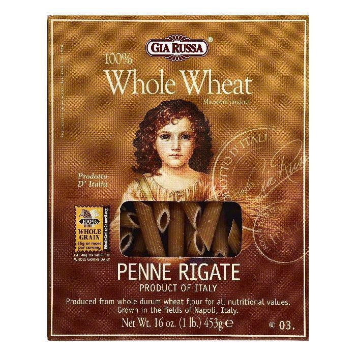 Gia Russa 3 100% Whole Wheat Penne Rigate, 16 OZ (Pack of 12)