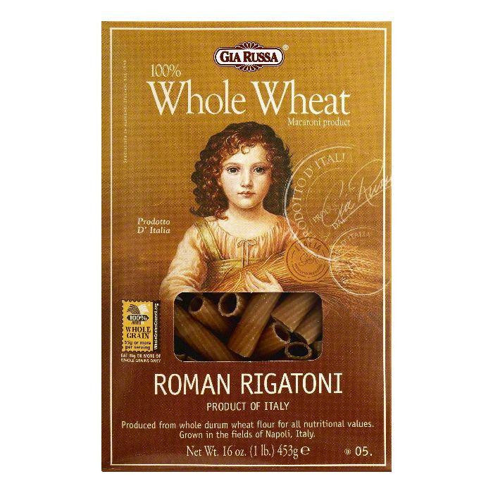 Gia Russa 5 100% Whole Wheat Roman Rigatoni, 16 OZ (Pack of 12)