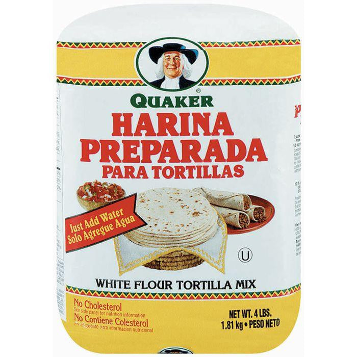 Quaker Harina Preparada Para Tortillas Tortilla Mix 4 Lb Bag (Pack of 8)