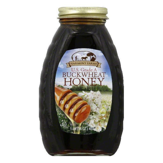 Harmony Farms Buckwheat Honey, 16 OZ (Pack of 6)