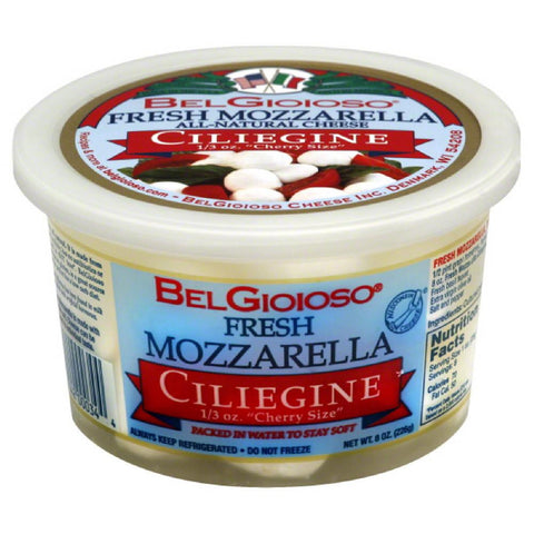 BelGioioso Ciliegine Fresh Mozzarella, 8 Oz (Pack of 6)
