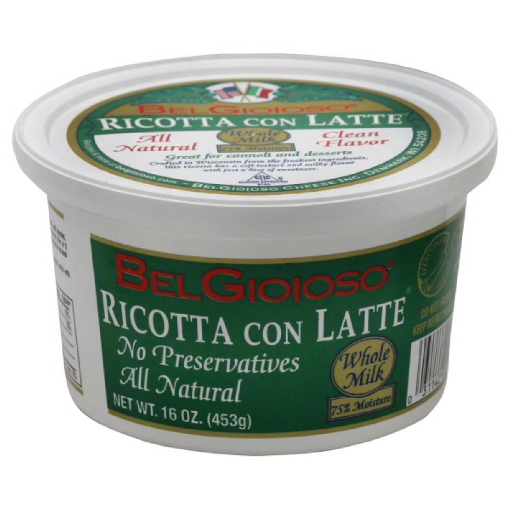 BelGioioso Ricotta Con Latte Whole Milk, 16 Oz (Pack of 6)