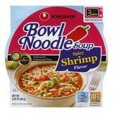 Nong Shim Noodle Bowl Spicy Shrimp, 3.03 OZ (Pack of 12)