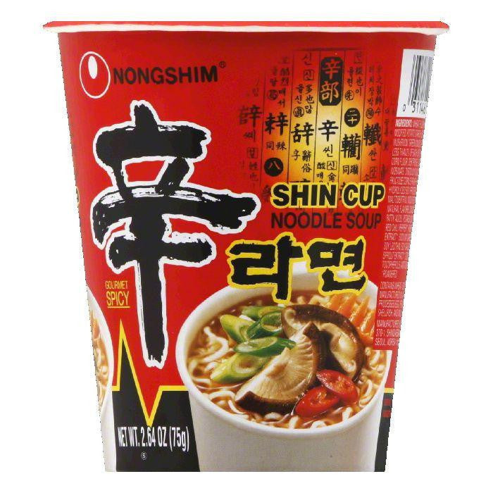 Nong Shim Shin Ramen Noodle Cup, 2.64 OZ (Pack of 6)