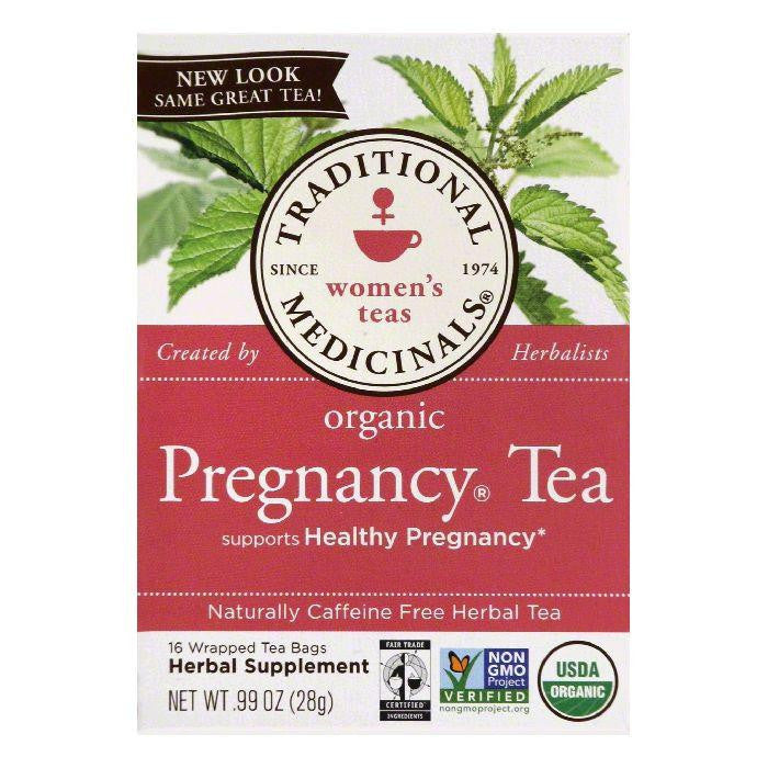 Traditional Medicinals Wrapped Bags Naturally Caffeine Free Pregnancy Organic Herbal Tea, 16 ea (Pack of 6)