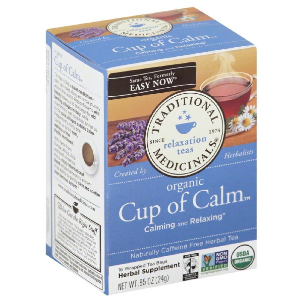 Traditional Medicinals Organic Cup of Calm Naturally Caffeine Free Tea Herbal, 16 Bg (Pack of 6)