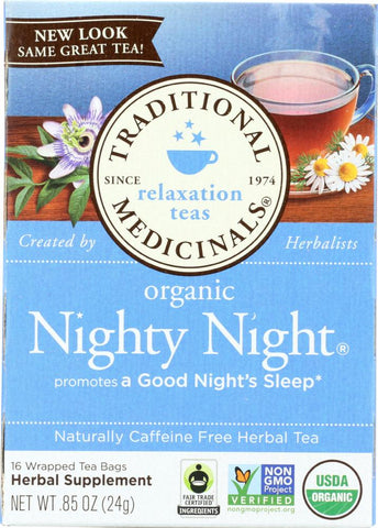 Traditional Medicinals Organic Nighty Night Herbal Tea, 16 Bg (Pack of 6)