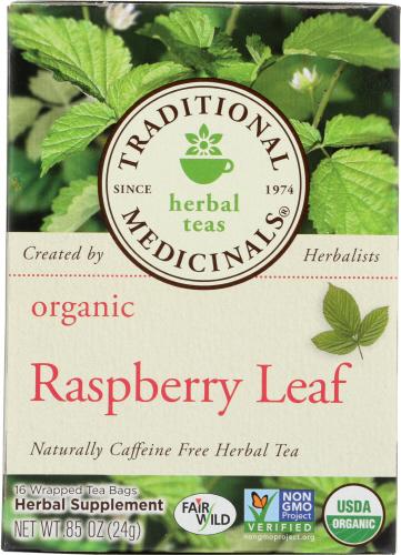 Traditional Medicinals Organic Raspberry Leaf Herbal Tea, 16 Bg (Pack of 6)