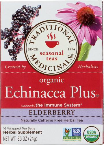 Traditional Medicinals Echinacea Plus Herbal Tea, 16 Bg (Pack of 6)