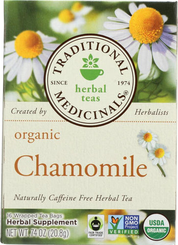 Traditional Medicinals Organic Chamomile Herbal Tea, 16 Bg (Pack of 6)