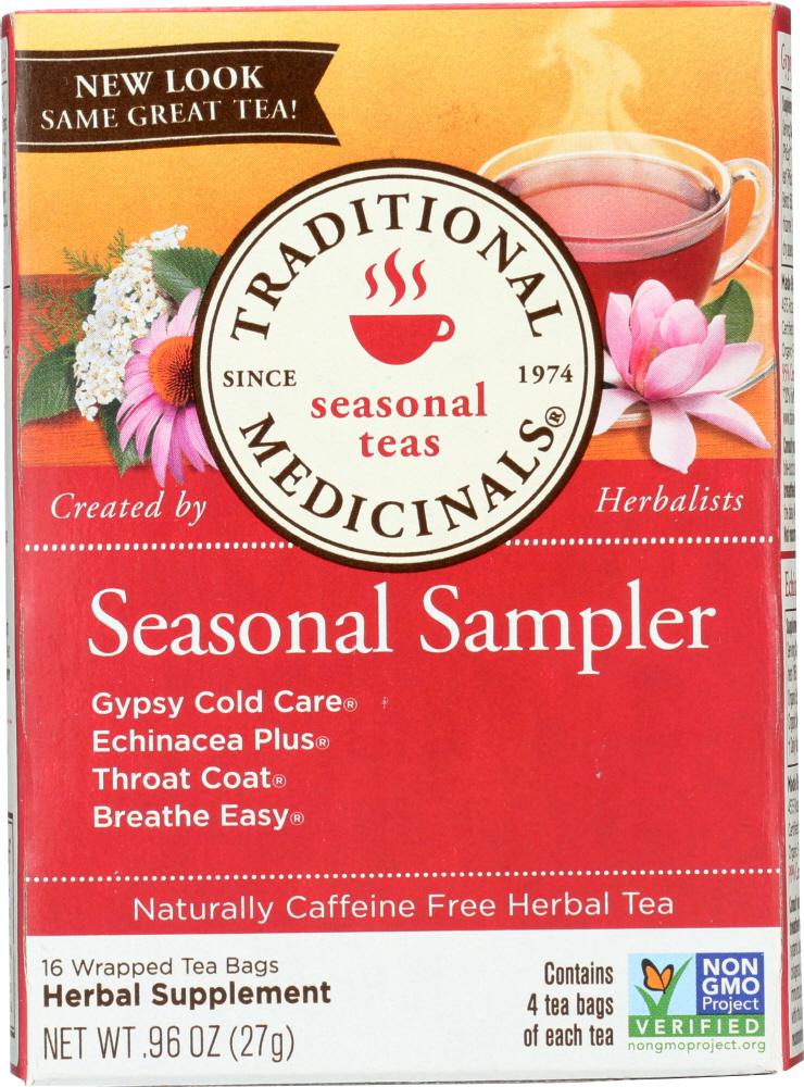 Traditional Medicinals Seasonal Sampler Herbal Tea, 16 Bg (Pack of 6)