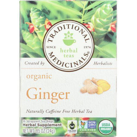 Traditional Medicinals Organic Ginger Herbal Tea, 16 Bg (Pack of 6)
