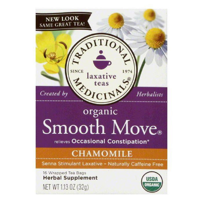 Traditional Medicinals Smooth Move Organic Chamomile Wrapped Tea Bags, 16 BG (Pack of 6)