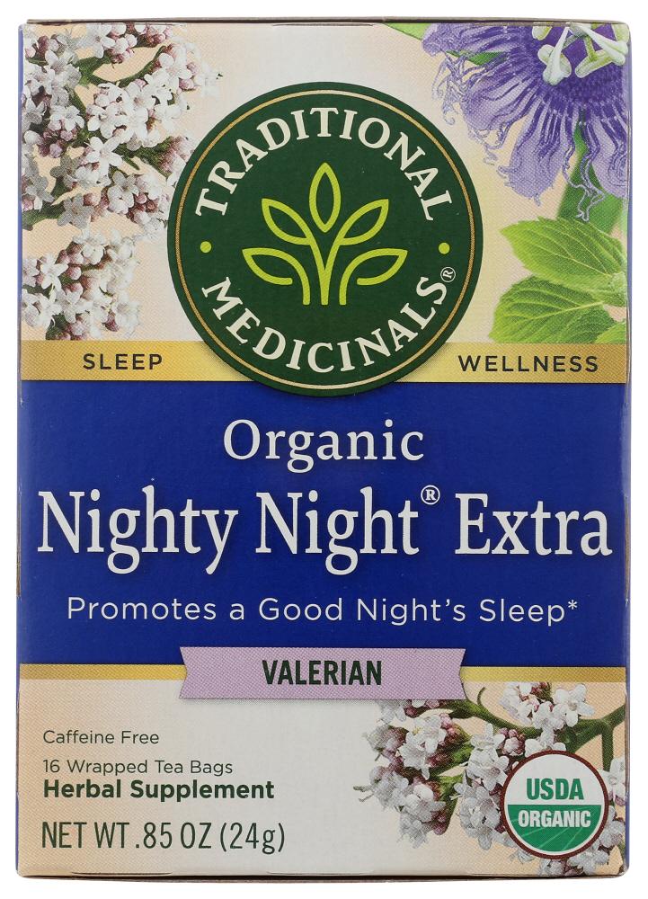 Traditional Medicinals Organic Nighty Night Extra Herbal Tea, 16 Bg (Pack of 6)