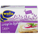Wasa Crisp 'n Light 7 Grain Crackerbread 4.9 Oz (Pack of 10)