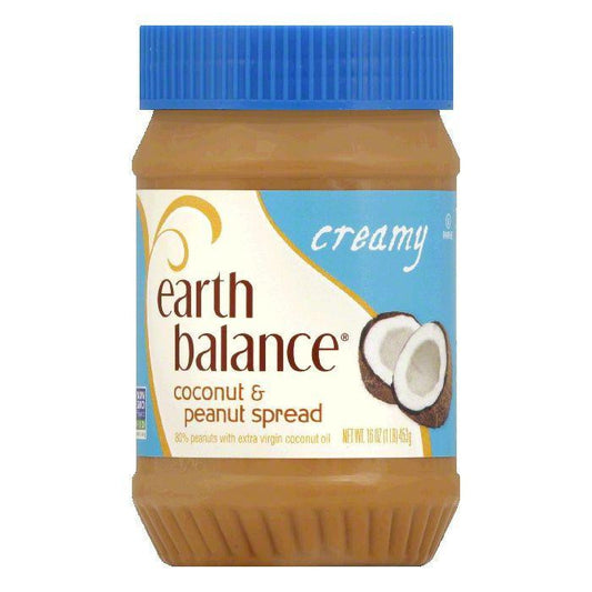 Earth Balance Creamy Coconut & Peanut Spread, 16 OZ (Pack of 12)