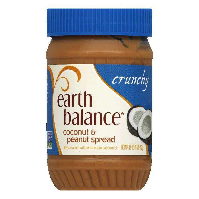 Earth Balance Crunchy Coconut & Peanut Spread, 16 OZ (Pack of 12)