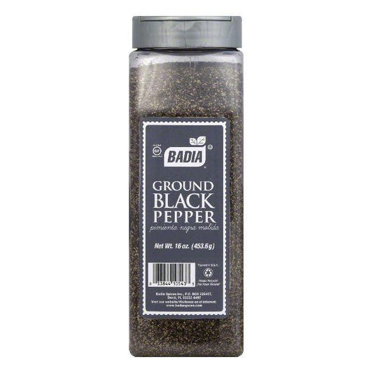 Badia Ground Black Pepper, 16 Oz (Pack of 6)