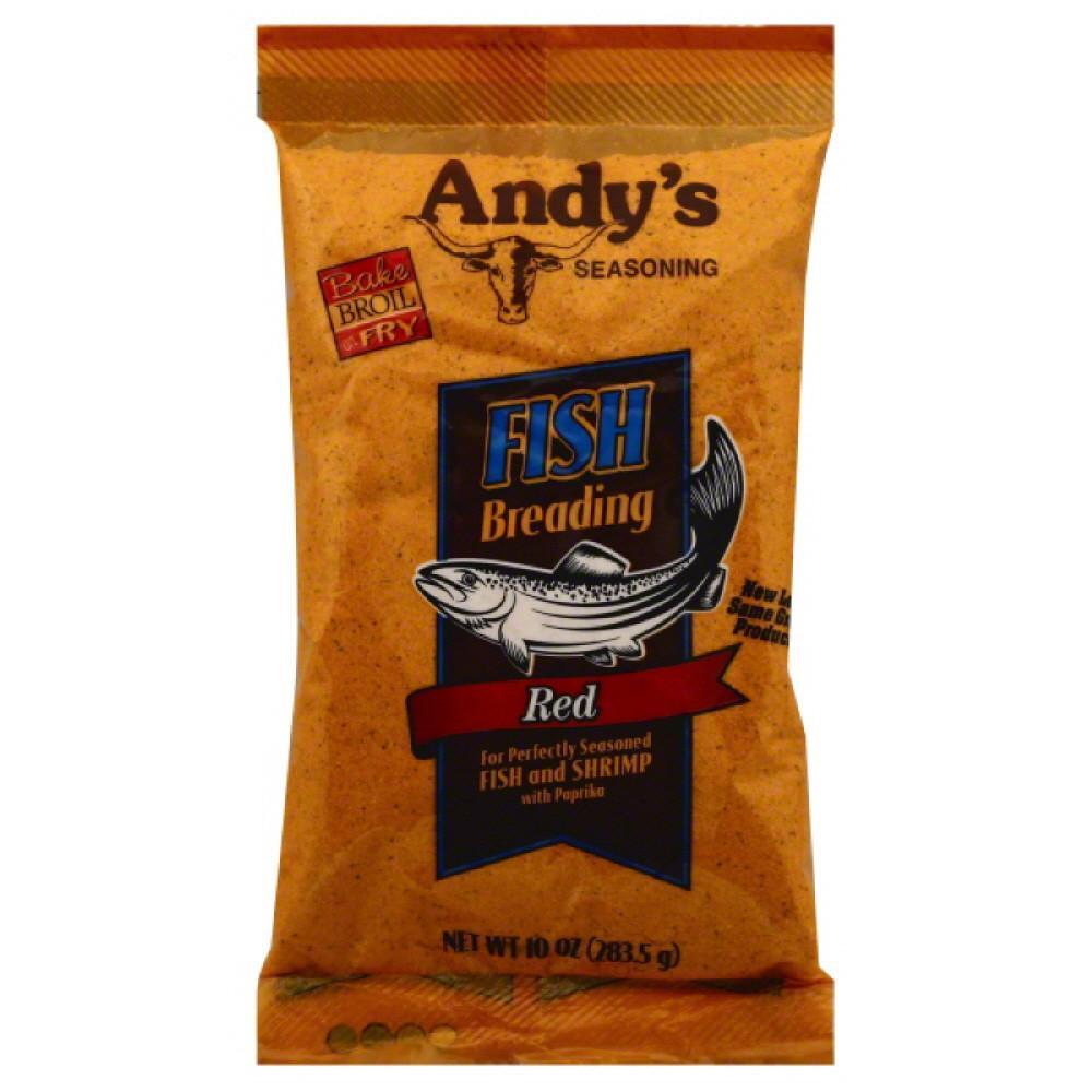 Andys Seasoning Red Fish Breading, 10 Oz (Pack of 6)