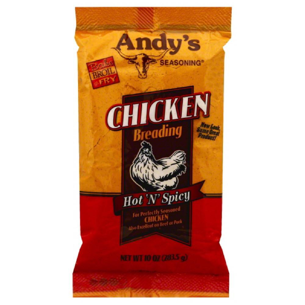 Andys Seasoning Hot N Spicy Chicken Breading, 10 Oz (Pack of 6)